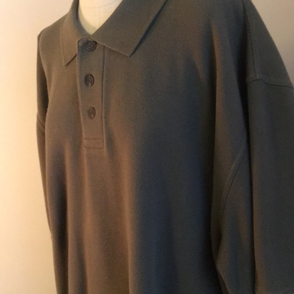 Green Solid Polo - image 2